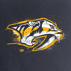 Nashville Predators Women's Splatter Logo V-Neck T-Shirt - Navy | US 2902314