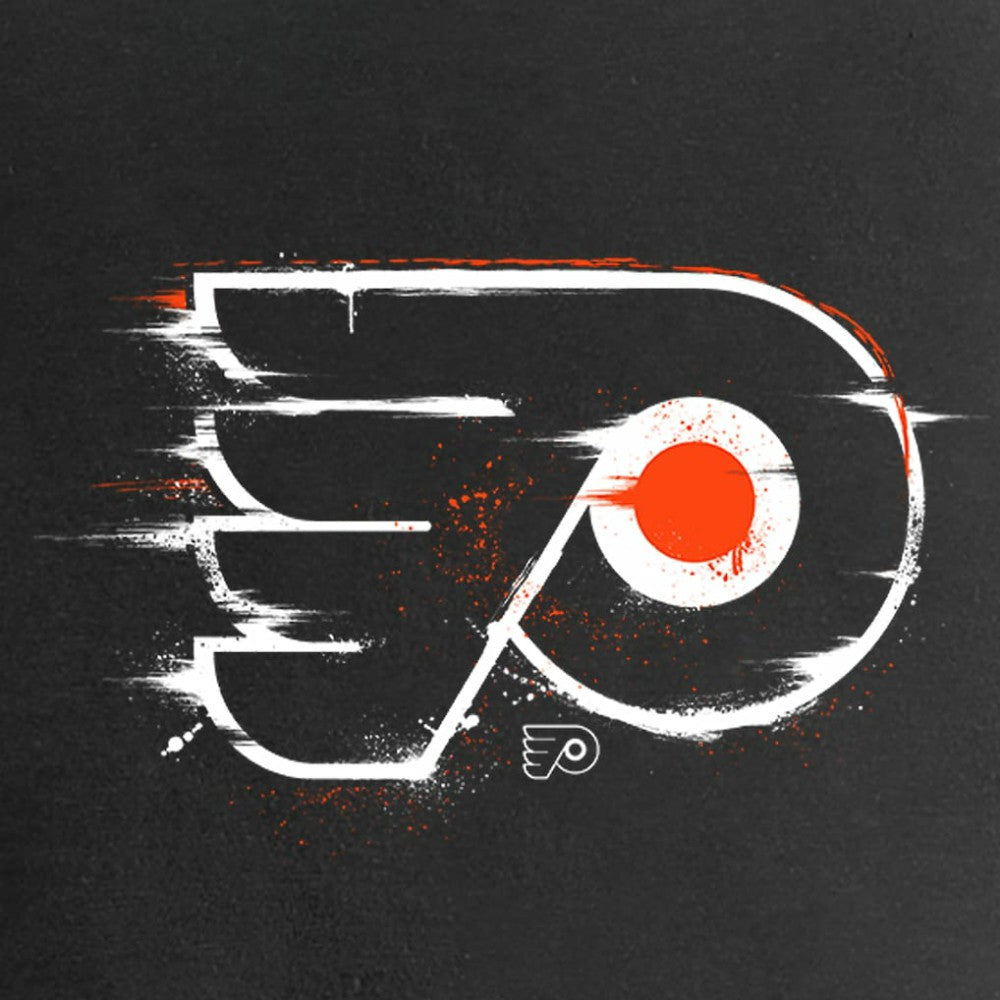 Philadelphia Flyers Women's Splatter Logo V-Neck T-Shirt - Black | US 2902319