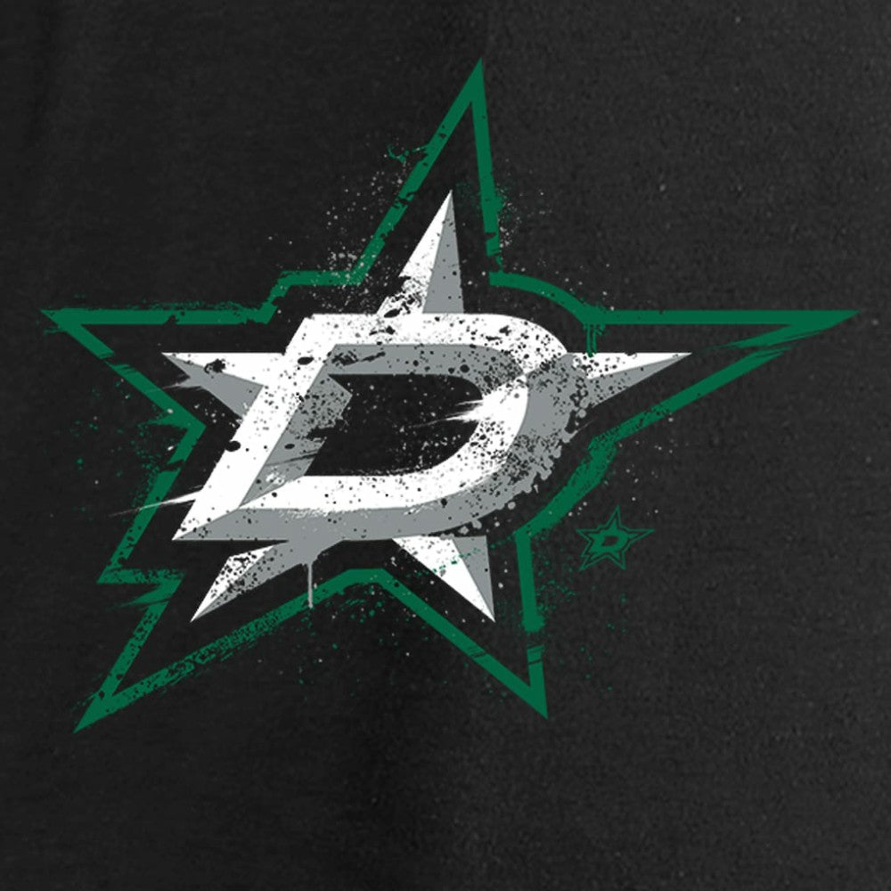 Dallas Stars Women's Splatter Logo V-Neck Long Sleeve T-Shirt - Black | US 2902338