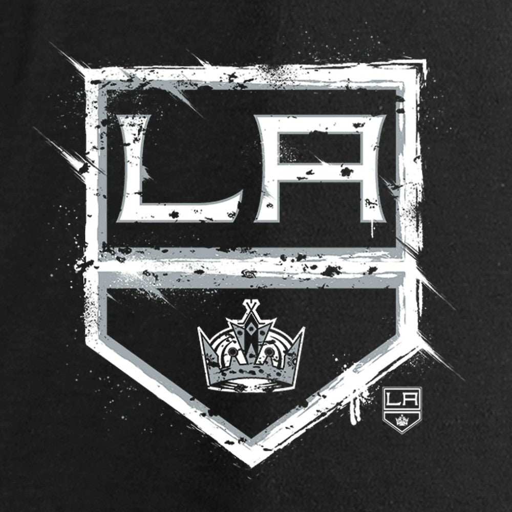 Los Angeles Kings Women's Splatter Logo V-Neck Long Sleeve T-Shirt - Black | US 2902342