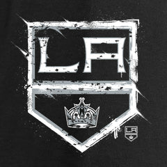 Los Angeles Kings Women's Splatter Logo V-Neck Long Sleeve T-Shirt - Black | US 2902342