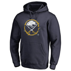 Buffalo Sabres Splatter Logo Pullover Hoodie - Navy | US 2902430