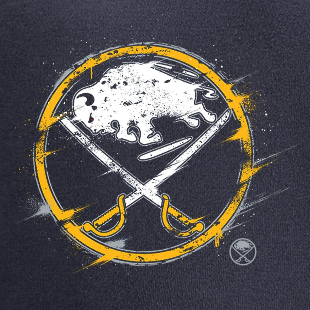 Buffalo Sabres Splatter Logo Pullover Hoodie - Navy | US 2902430