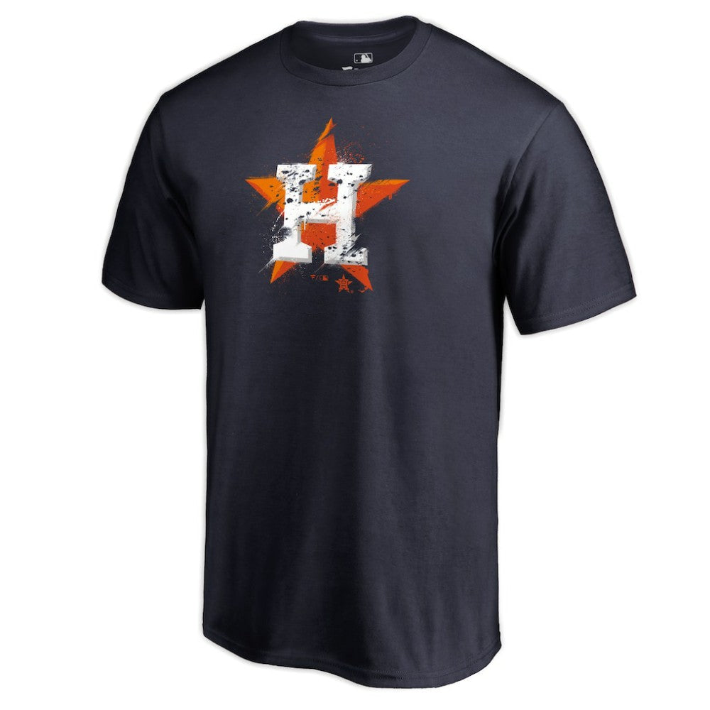 Houston Astros Splatter Logo T-Shirt - Navy T-shirts