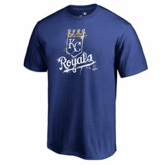 Kansas City Royals Splatter Logo T-Shirt - Royal T-shirts