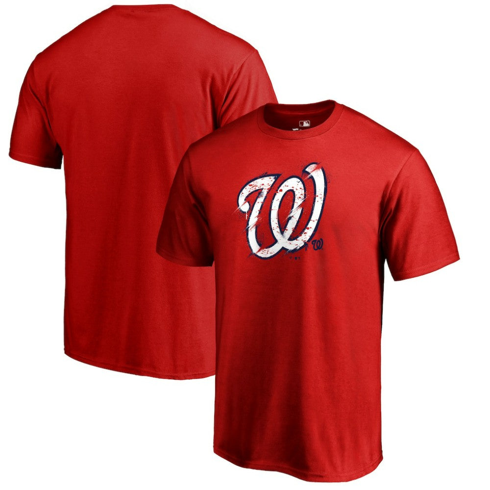 Washington Nationals Splatter Logo T-Shirt - Red T-shirts