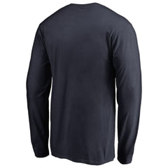 Detroit Tigers Splatter Logo Long Sleeve T-Shirt - Navy T-shirts