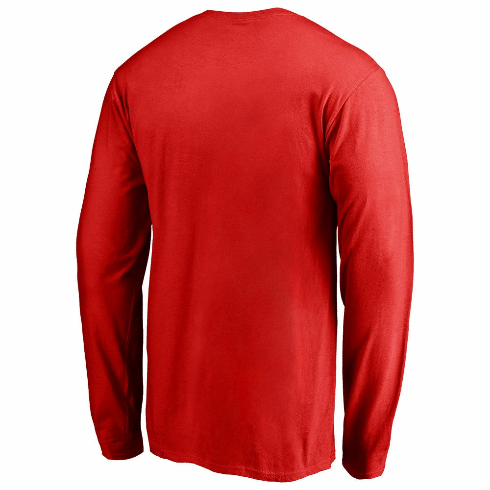 Los Angeles Angels Splatter Logo Long Sleeve T-Shirt - Red T-shirts
