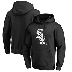 Chicago White Sox Splatter Logo Pullover Hoodie - Black Hoodies