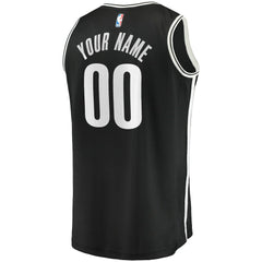 Brooklyn Nets Fast Break Custom Replica Jersey Black Icon Edition - Fanatics