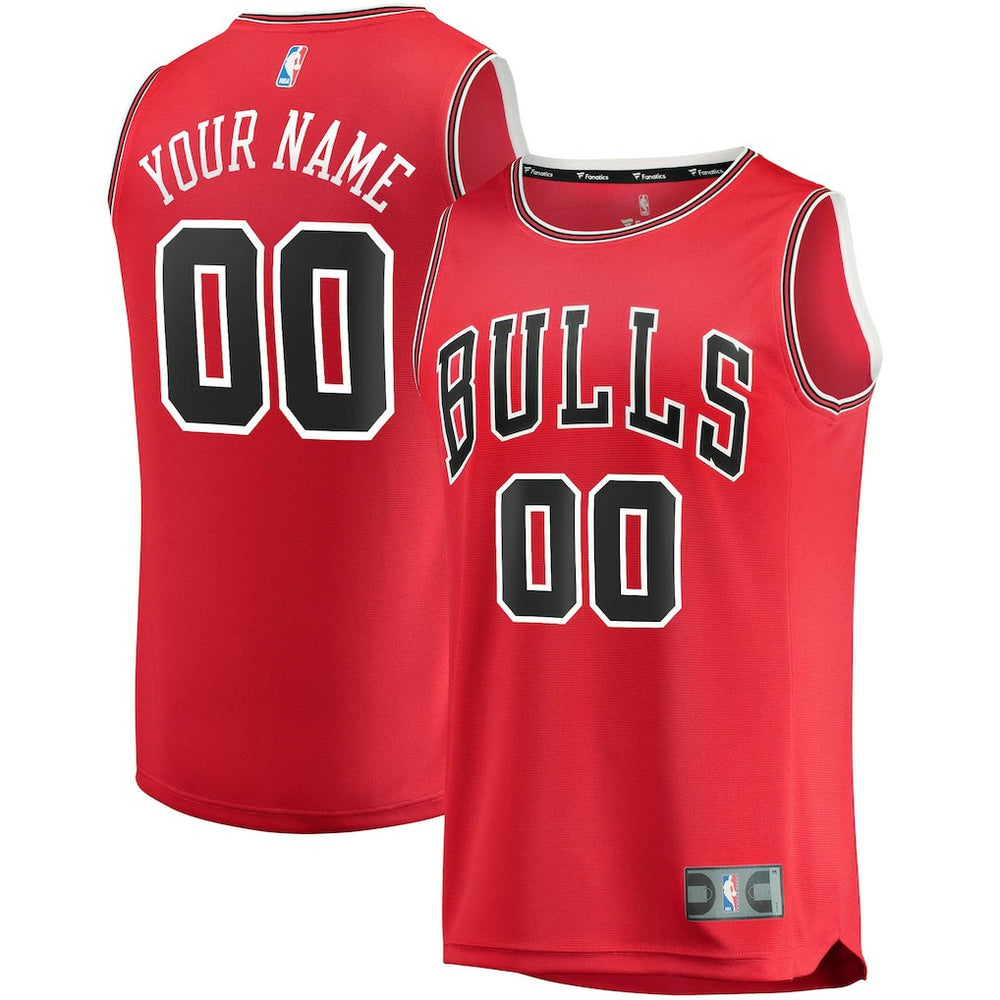 Chicago Bulls Fast Break Custom Replica Jersey Red Icon Edition - Fanatics