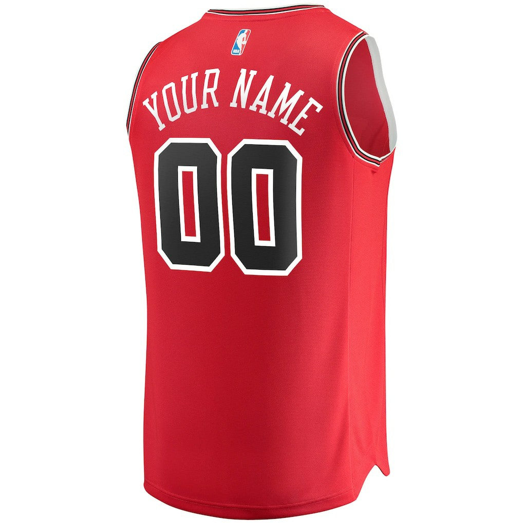 Chicago Bulls Fast Break Custom Replica Jersey Red Icon Edition - Fanatics