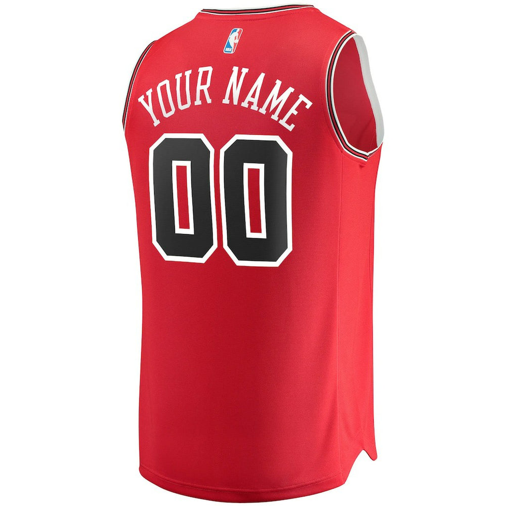 Chicago Bulls Fast Break Custom Replica Jersey Red Icon Edition - Fanatics