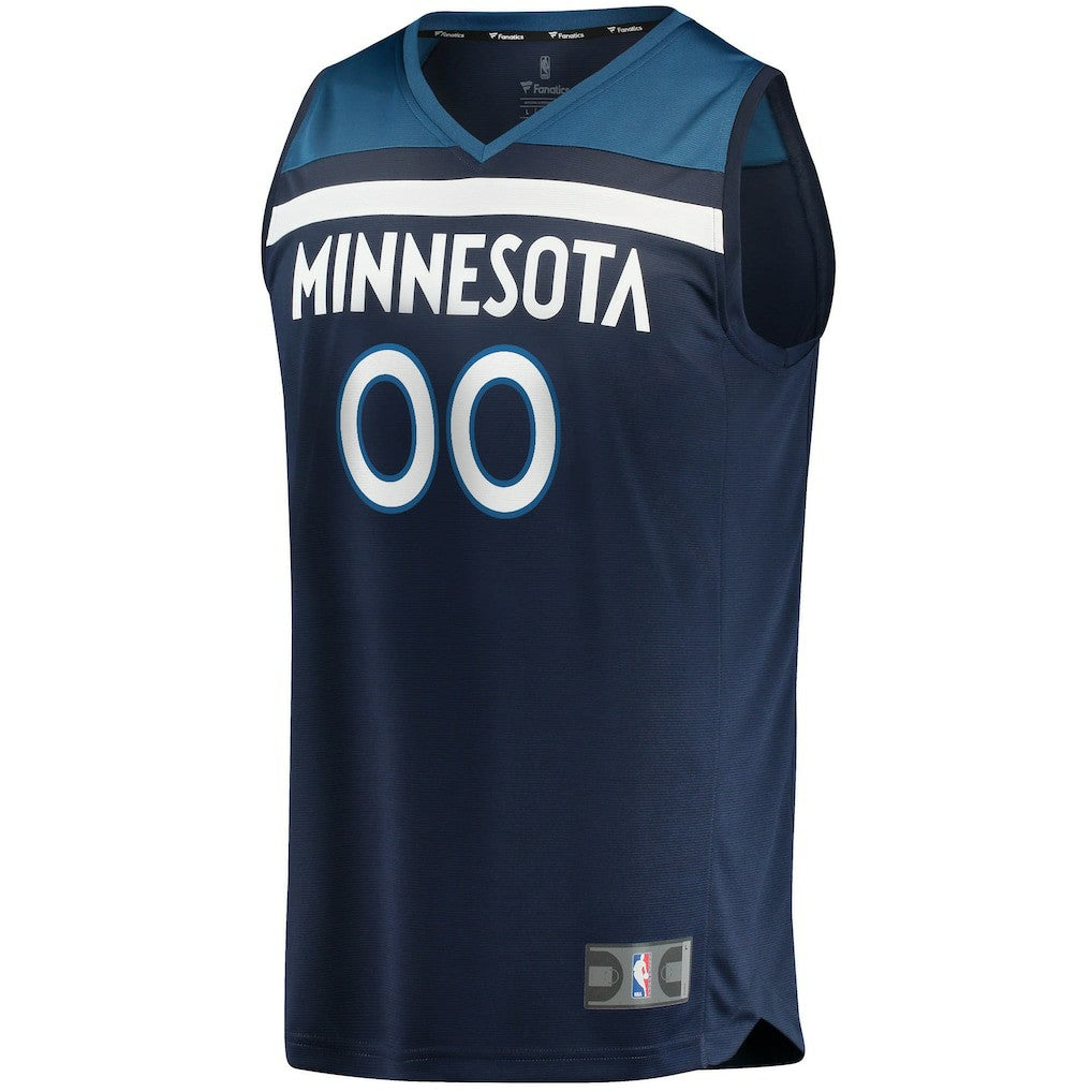 Minnesota Timberwolves Fast Break Custom Replica Jersey Navy Icon Edition - Fanatics