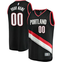 Portland Trail Blazers Fast Break Custom Replica Jersey Black Icon Edition - Fanatics