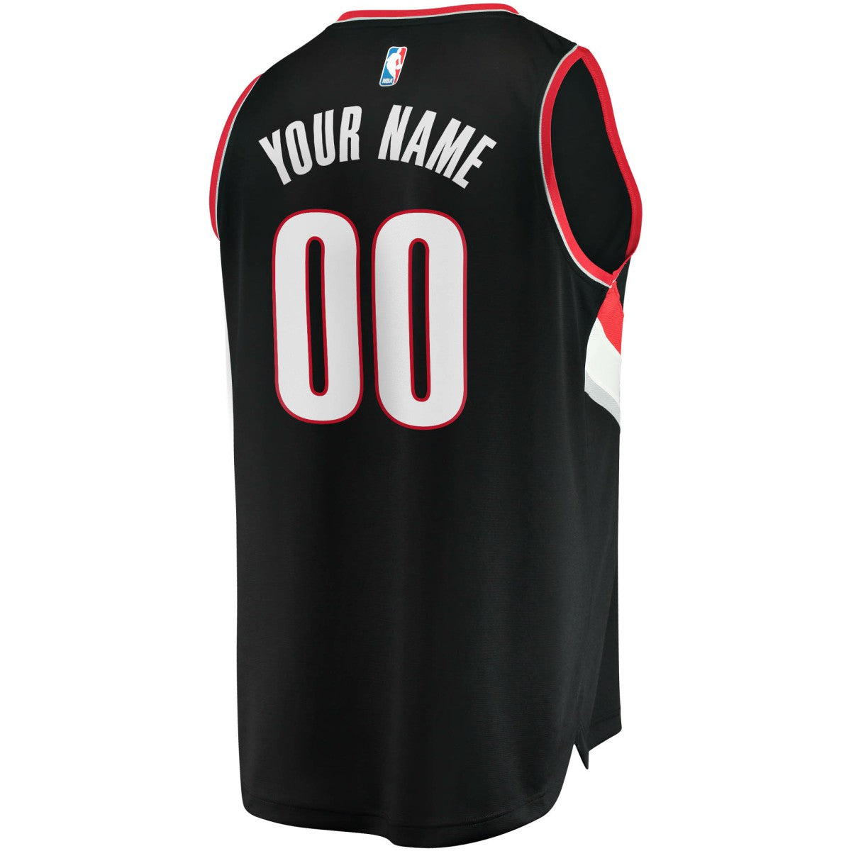 Portland Trail Blazers Fast Break Custom Replica Jersey Black Icon Edition - Fanatics