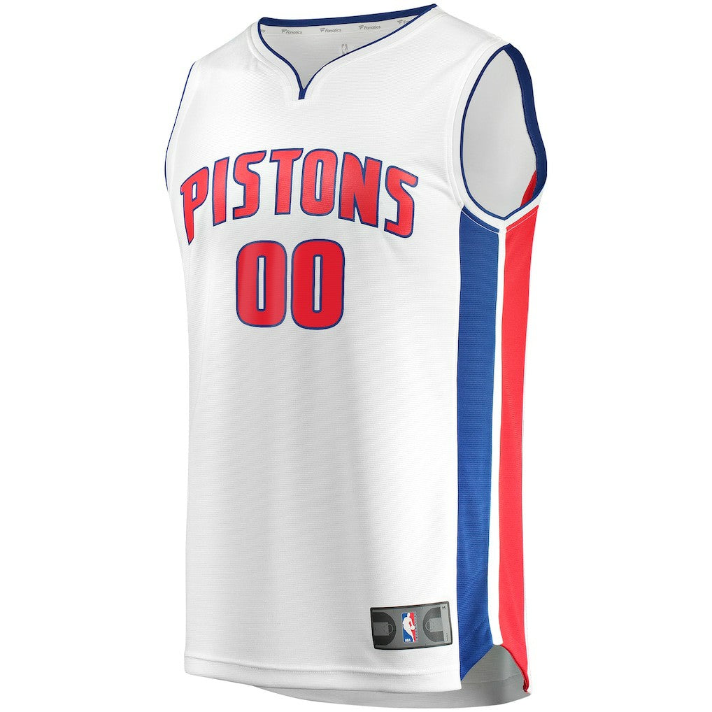 Detroit Pistons Fast Break Custom Replica Jersey White Association Edition - Fanatics outlet
