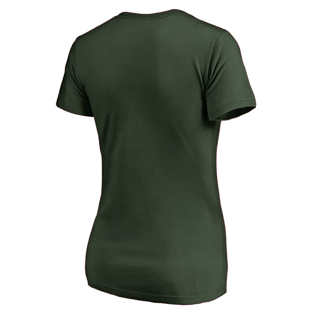 Green Bay Packers Women's Vintage Collection Victory Arch V-Neck T-Shirt - Green T-shirts