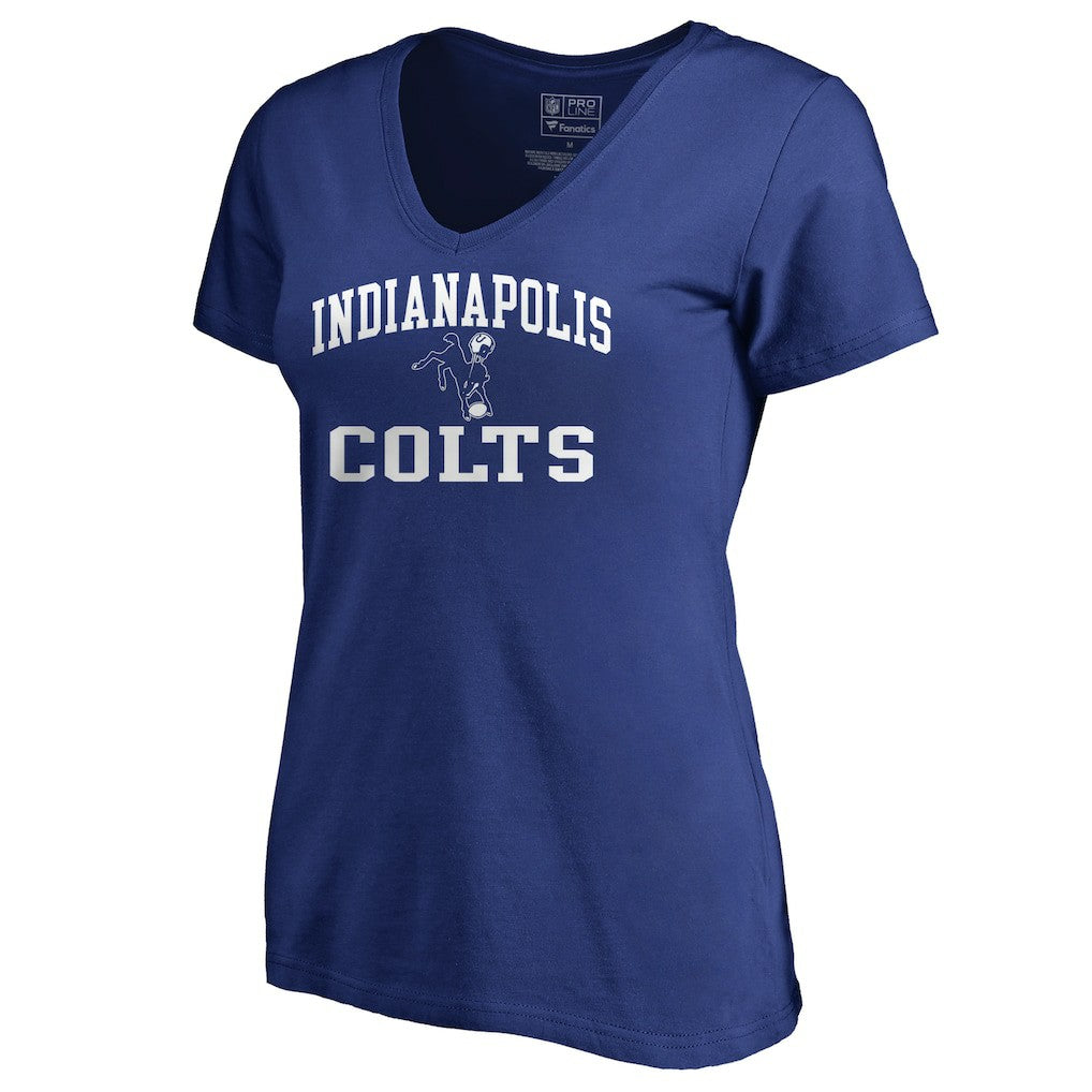 Indianapolis Colts Women's Vintage Collection Victory Arch V-Neck T-Shirt - Royal T-shirts