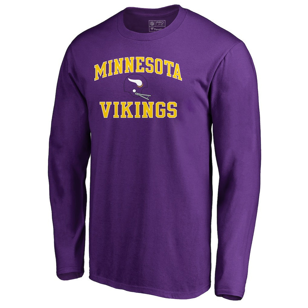 Minnesota Vikings Vintage Collection Victory Arch Long Sleeve T-Shirt - Purple T-shirts