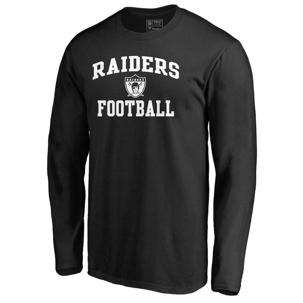 Las Vegas Raiders Vintage Collection Victory Arch Long Sleeve T-Shirt - Black T-shirts