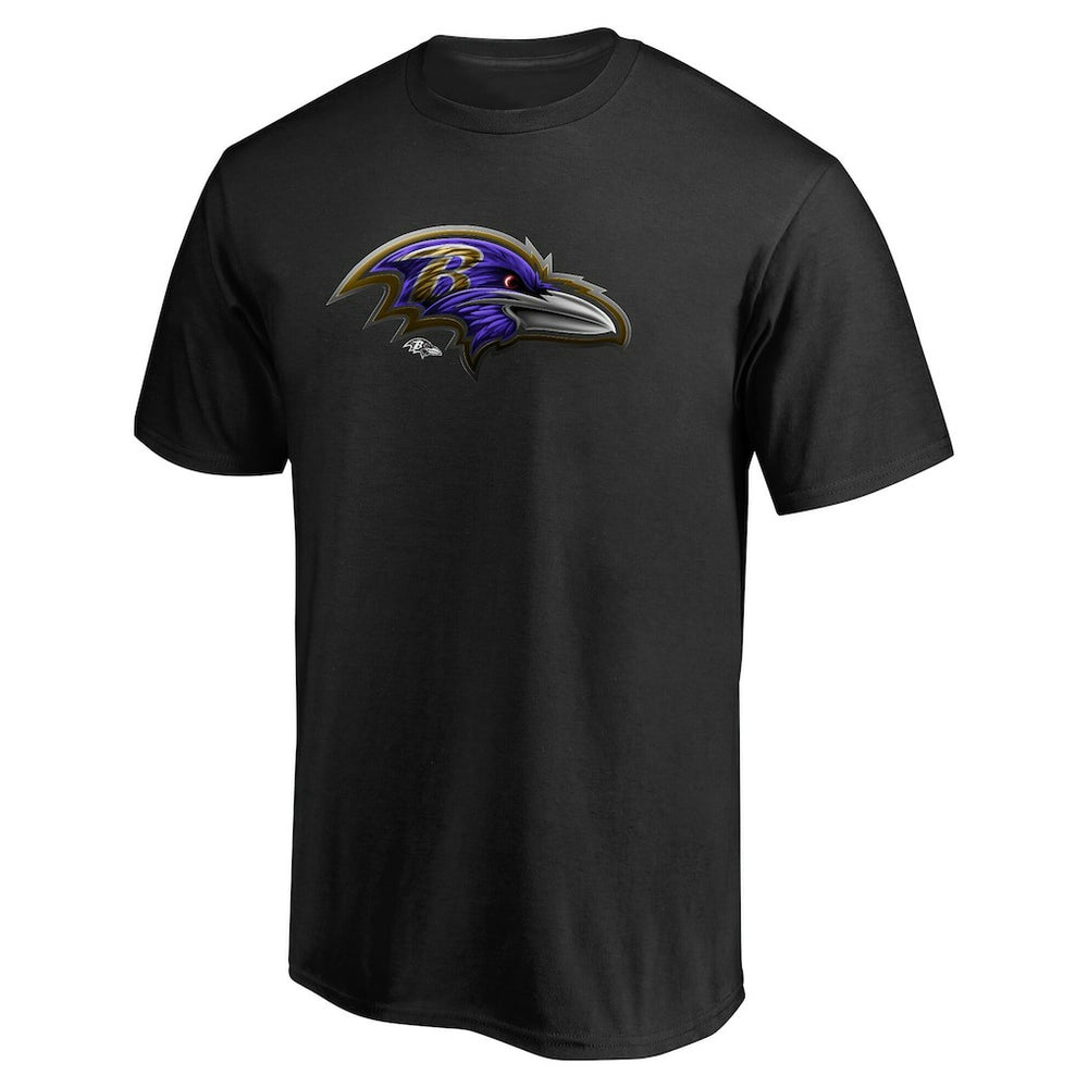 Baltimore Ravens Personalized Midnight Mascot T-Shirt - Black T-shirts