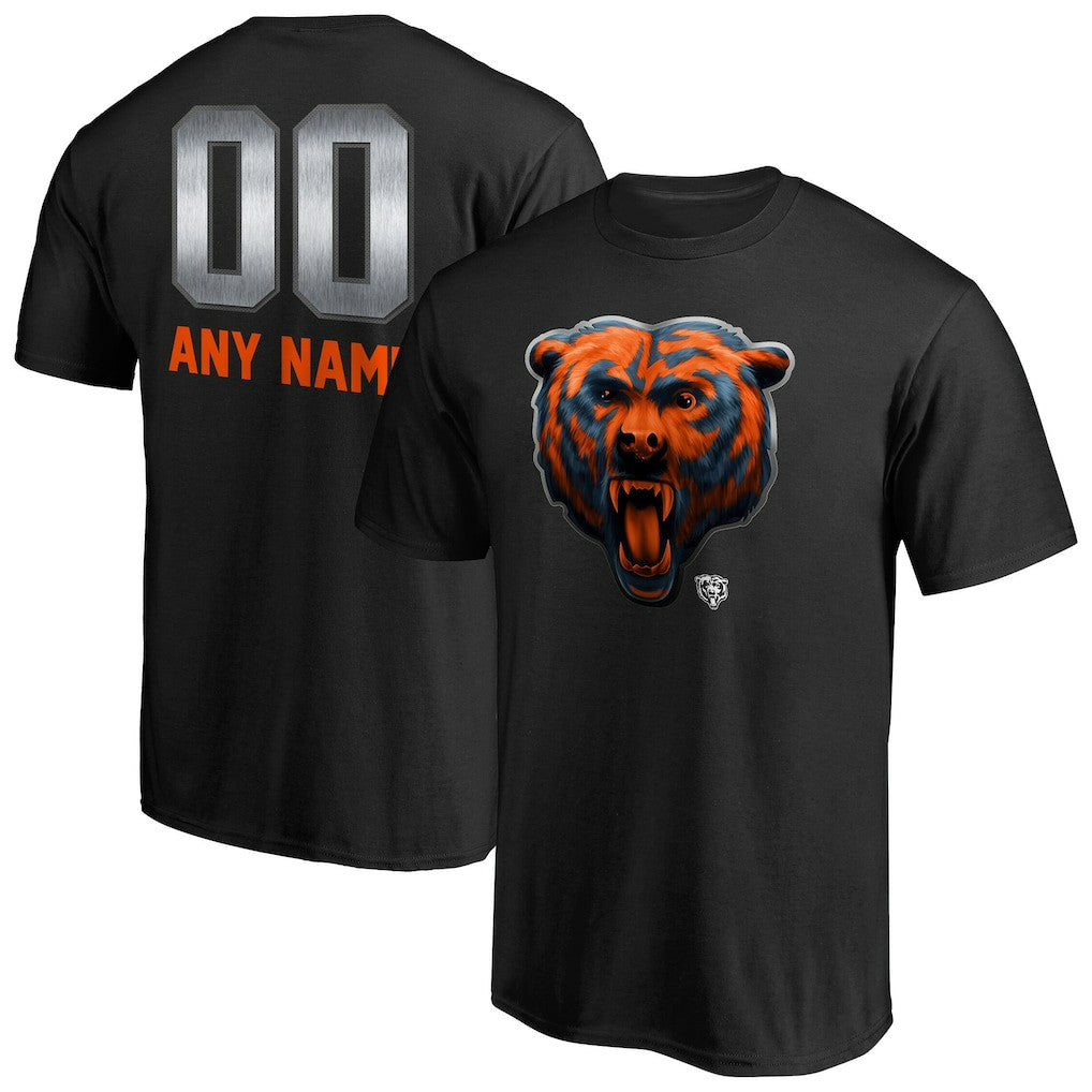 Chicago Bears Personalized Midnight Mascot T-Shirt - Black T-shirts