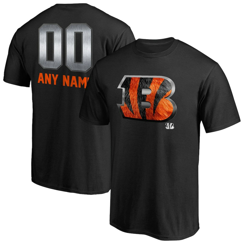 Cincinnati Bengals Personalized Midnight Mascot T-Shirt - Black T-shirts