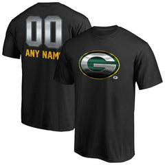 Green Bay Packers Personalized Midnight Mascot T-Shirt - Black T-shirts