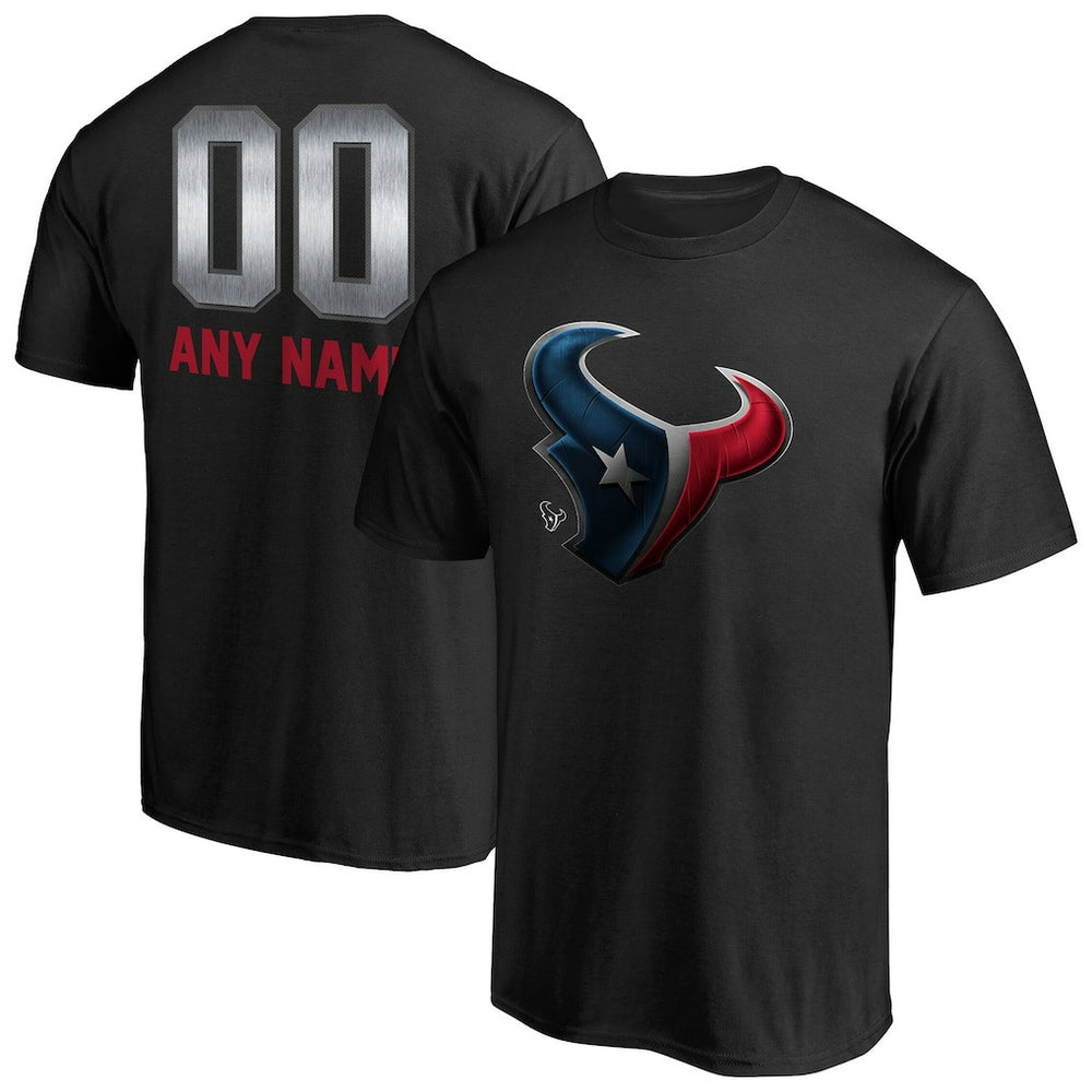 Houston Texans Personalized Midnight Mascot T-Shirt - Black T-shirts