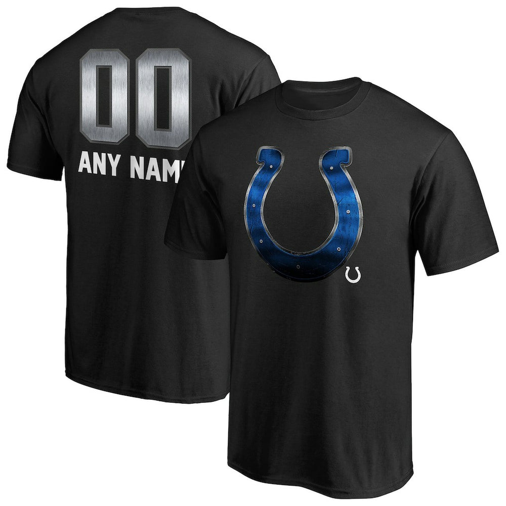 Indianapolis Colts Personalized Midnight Mascot T-Shirt - Black T-shirts