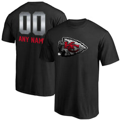 Kansas City Chiefs Personalized Midnight Mascot T-Shirt - Black T-shirts