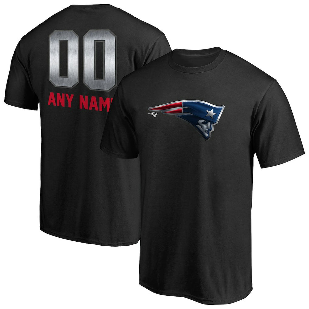New England Patriots Personalized Midnight Mascot T-Shirt - Black T-shirts
