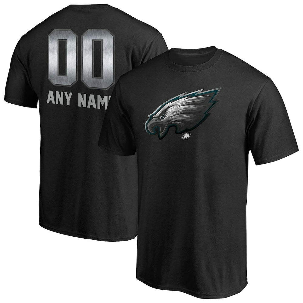 Philadelphia Eagles Personalized Midnight Mascot T-Shirt - Black T-shirts