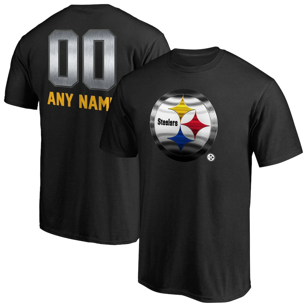 Pittsburgh Steelers Personalized Midnight Mascot T-Shirt - Black T-shirts