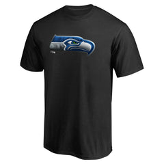 Seattle Seahawks Personalized Midnight Mascot T-Shirt - Black T-shirts