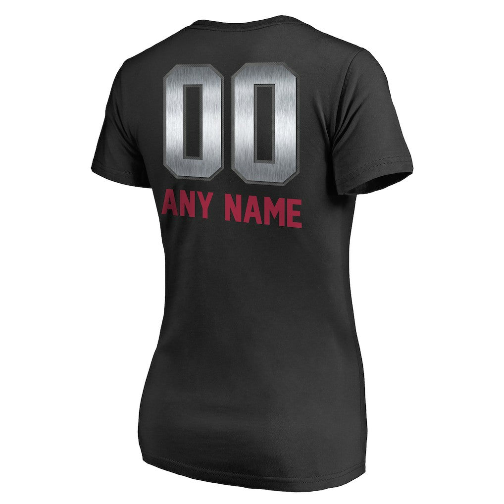 Arizona Cardinals Women's Personalized Midnight Mascot T-Shirt - Black T-shirts