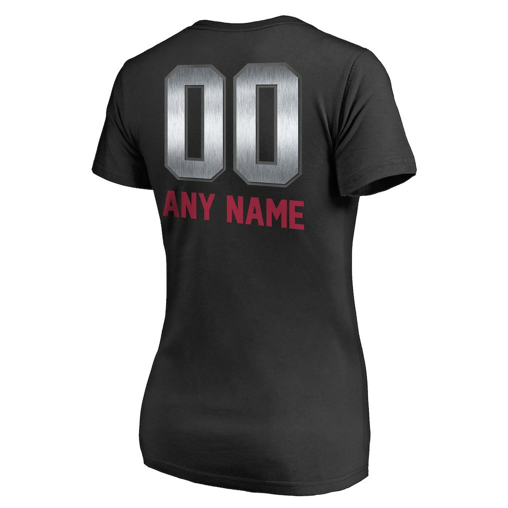 Arizona Cardinals Women's Personalized Midnight Mascot T-Shirt - Black T-shirts