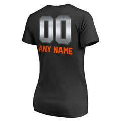 Denver Broncos Women's Personalized Midnight Mascot T-Shirt - Black T-shirts
