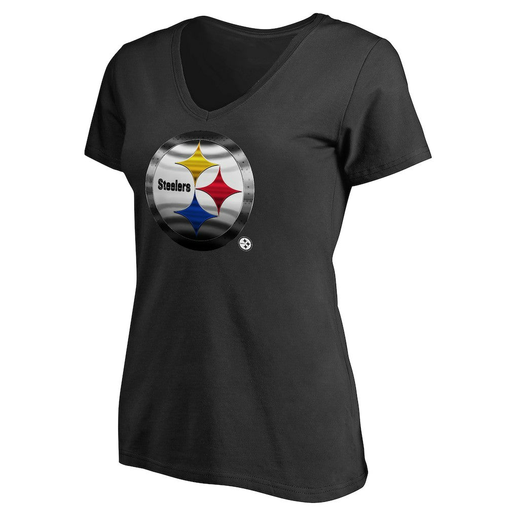 Pittsburgh Steelers Women's Personalized Midnight Mascot T-Shirt - Black T-shirts