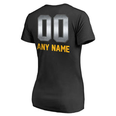 Pittsburgh Steelers Women's Personalized Midnight Mascot T-Shirt - Black T-shirts