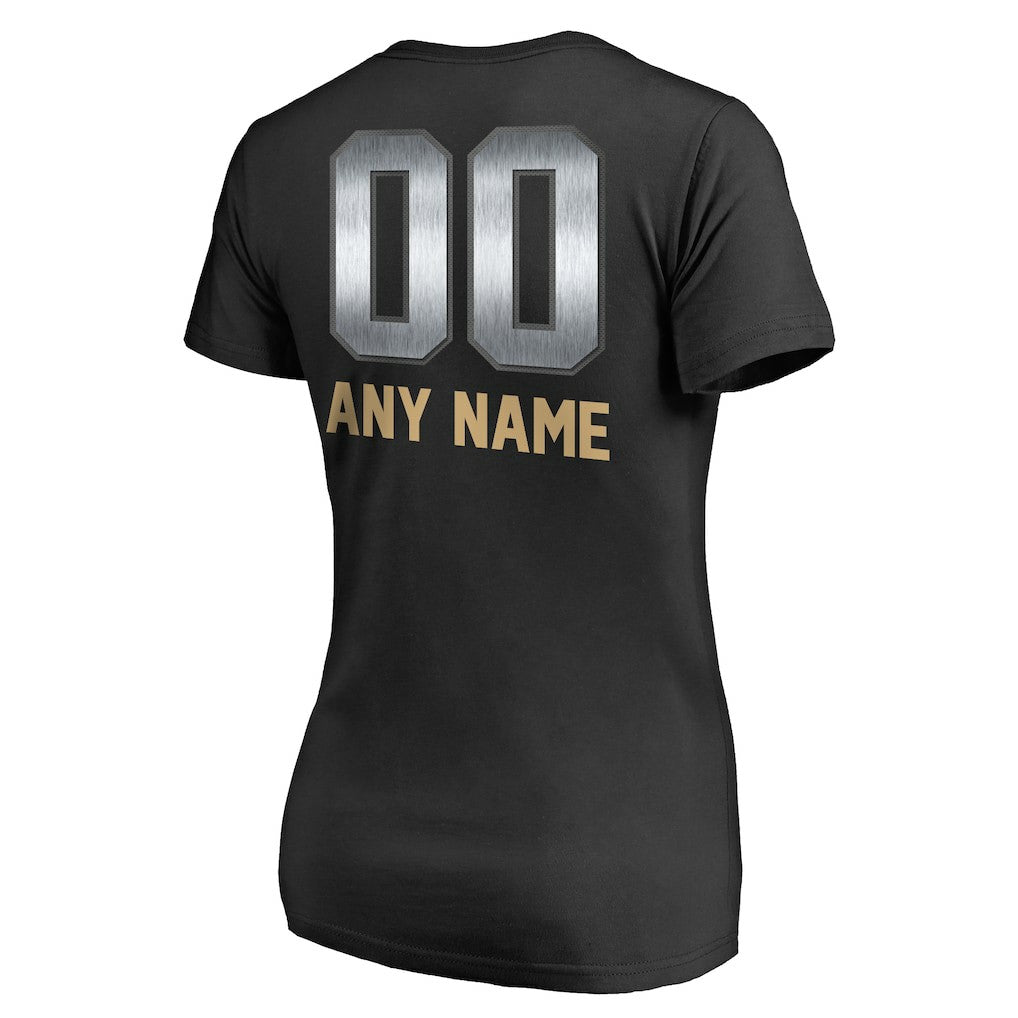 San Francisco 49ers Women's Personalized Midnight Mascot T-Shirt - Black T-shirts