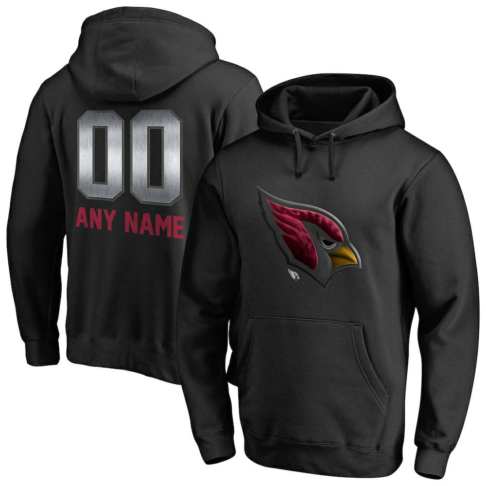 Arizona Cardinals Personalized Midnight Mascot Pullover Hoodie - Black Hoodies