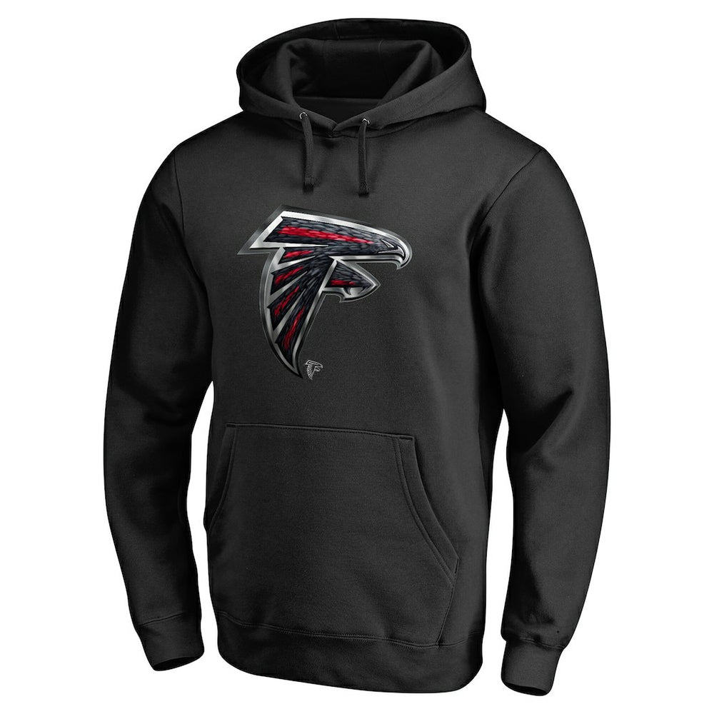 Atlanta Falcons Personalized Midnight Mascot Pullover Hoodie - Black Hoodies