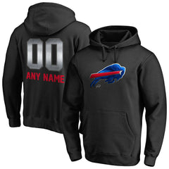 Buffalo Bills Personalized Midnight Mascot Pullover Hoodie - Black Hoodies