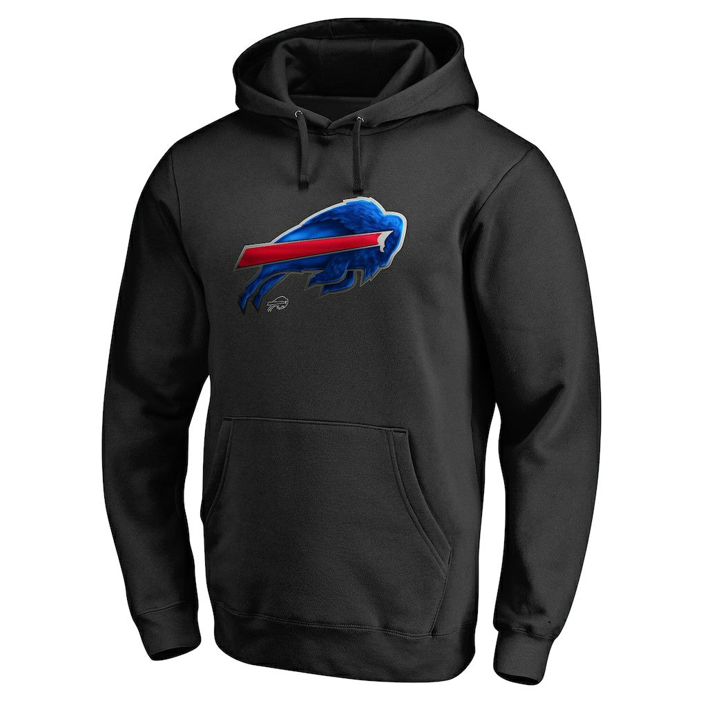 Buffalo Bills Personalized Midnight Mascot Pullover Hoodie - Black Hoodies
