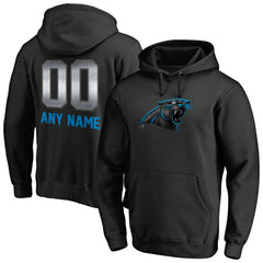 Carolina Panthers Personalized Midnight Mascot Pullover Hoodie - Black Hoodies