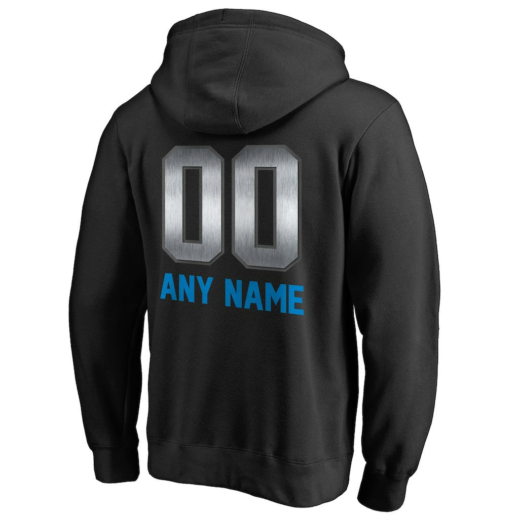 Carolina Panthers Personalized Midnight Mascot Pullover Hoodie - Black Hoodies