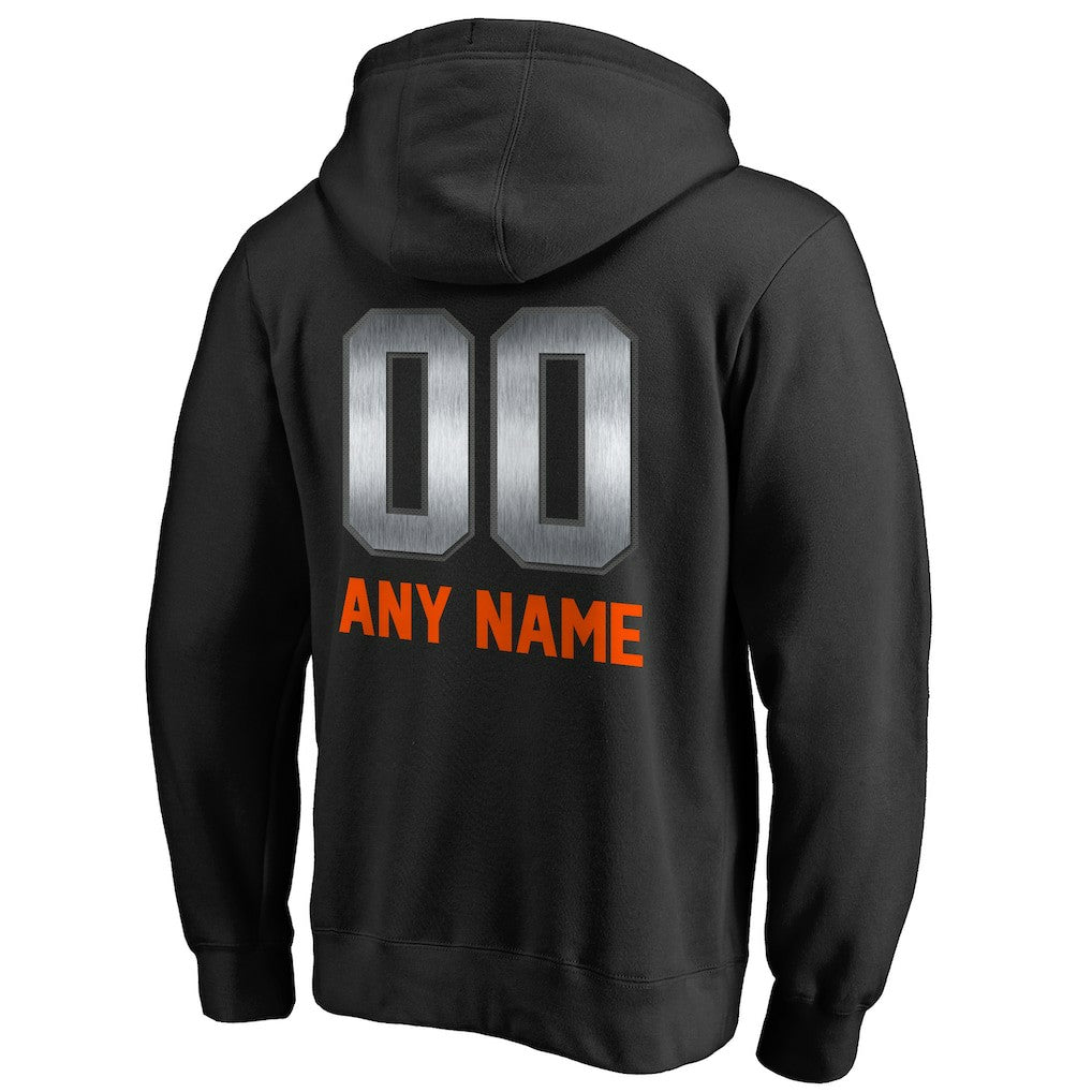 Cincinnati Bengals Personalized Midnight Mascot Pullover Hoodie - Black Hoodies