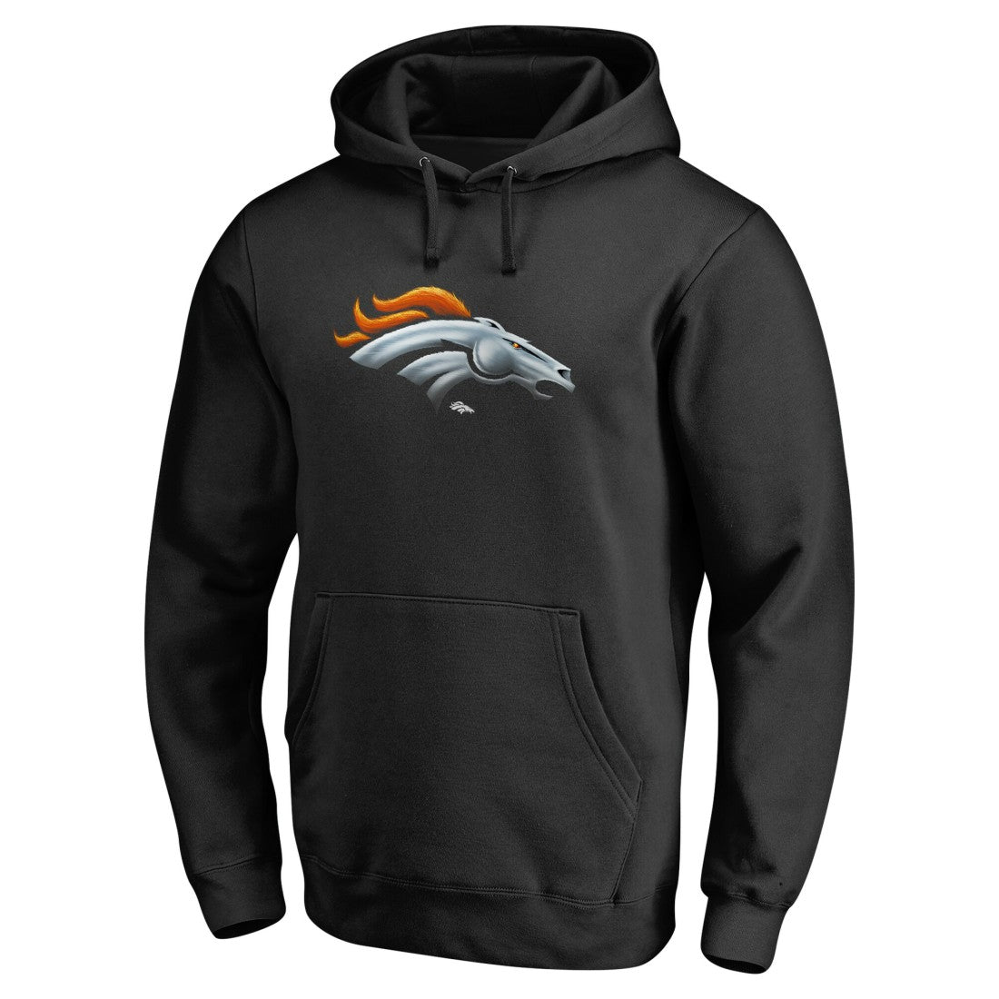 Denver Broncos Personalized Midnight Mascot Pullover Hoodie - Black Hoodies